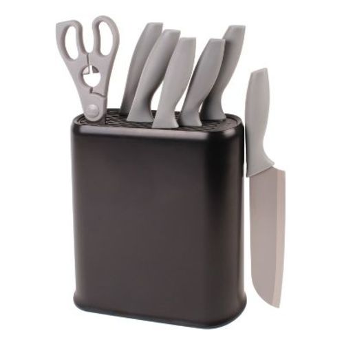 BergHOFF 8Pc Stainless Steel Kitchen Knife Set with Universal Knife Block