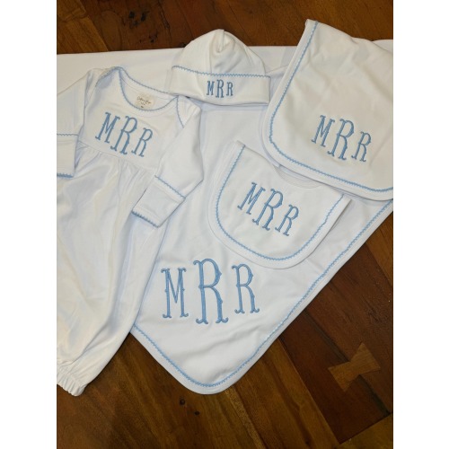 Personalized Monogrammed Baby Gift Set – Newborn Size