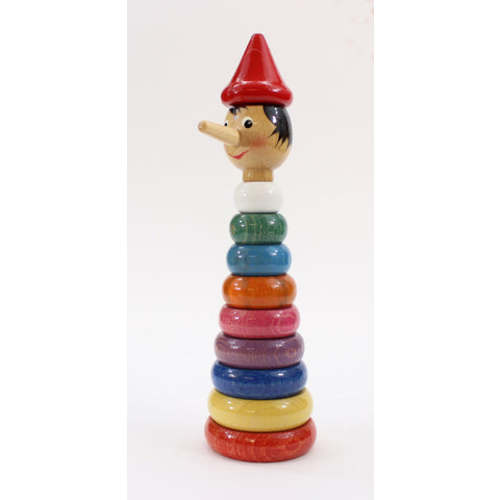 Italian Pinocchio Toy, Stacking Rings – Convivio Bookworks