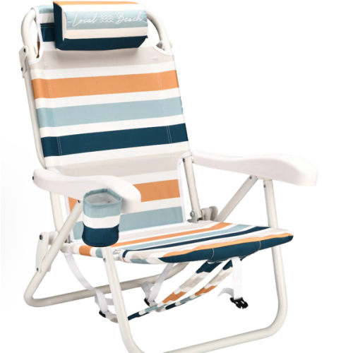 Vintage Stripe Reclining Backpack Beach Chair – LocalBeach