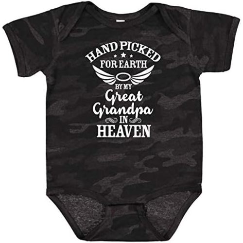 inktastic Handpicked for Earth By My Great Grandpa in Heaven Baby Bodysuit
