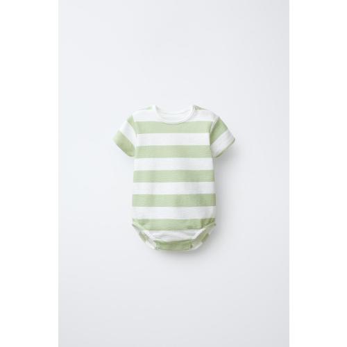 STRIPED BODYSUIT - Green | ZARA United States