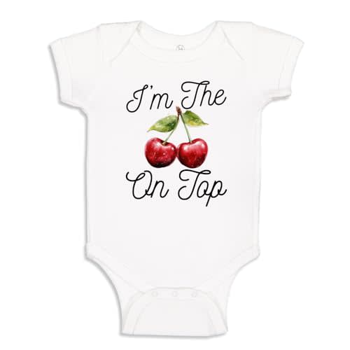 I'm The Cherry On Top Cherry Baby Bodysuit One Piece Or Toddler Shirt Cute Fruit Baby Clothes