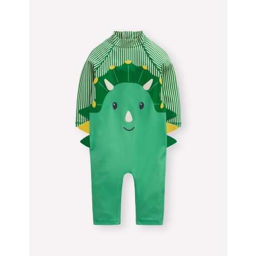 Logo Sun Safe Surfsuit-Aloe Green Dino