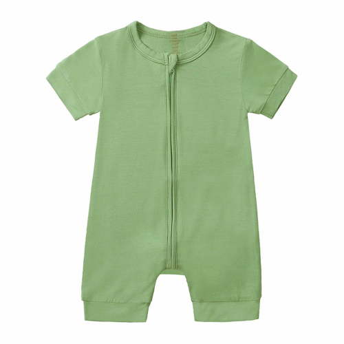 TFEOQRY Toddler Boys Girls Cotton Jumpsuit Soft Summer Rompers Newborn Toddler Baby Onesie Summer Sleeveless Zipper One-piece Bodysuit Green