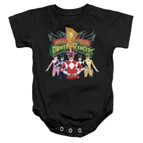 Baby Power Rangers Rangers Unite Infant Bodysuit Black 12 Months