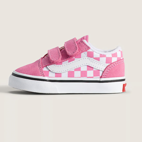 Toddler Old Skool V Checkerboard Shoe in Checkerboard Fizz Pink | Vans