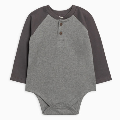 Lucas Raglan Henley Bodysuit - Colored Organics