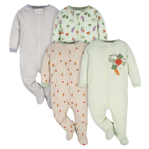4-Pack Baby Neutral Happy Veggies Sleep 'N Plays – Gerber Childrenswear