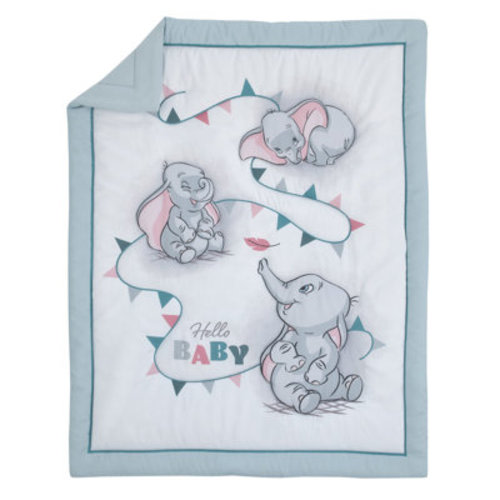 NoJo Disney Dumbo Hello Baby Circus Banner 3 Piece Nursery Crib Bedding Set | Wayfair