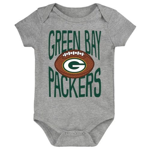 Newborn Green Bay Packers Outerstuff Gray For the Ball Bodysuit