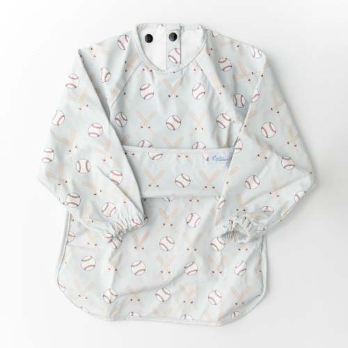 The Grayson Long Sleeve Bib - Baseball – Calla and Friends