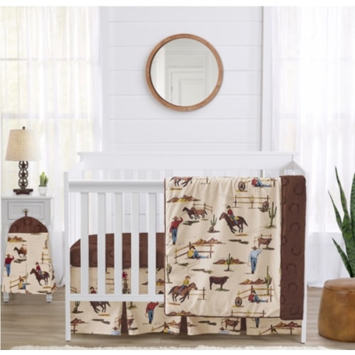 Wild West Cowboy Collection 4 Piece Crib Bedding