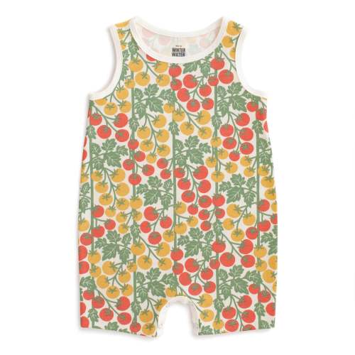 Tank Top Romper - Tomato Vines Red & Yellow
