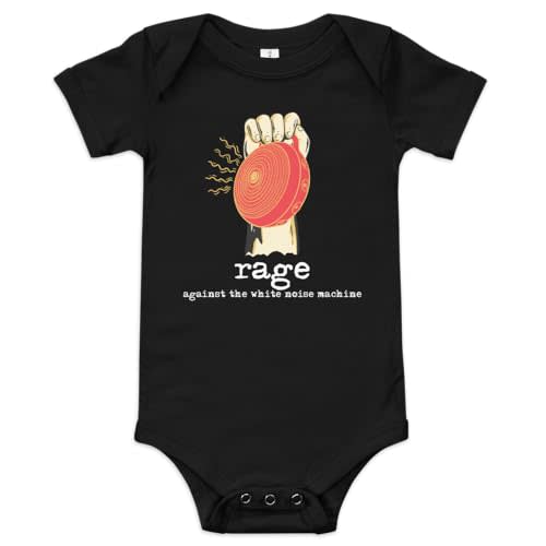 RAGE AGAINST WHITE NOISE MACHINE Baby Onesie, 100% Cotton, Unisex-Babies, Funny Gift for Punk Rock Fans