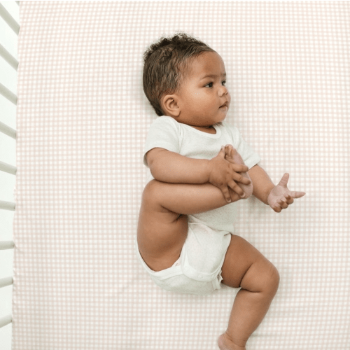 Silk Mini Crib/Play Yard Sheet – Silky Tots US- (White Stars)