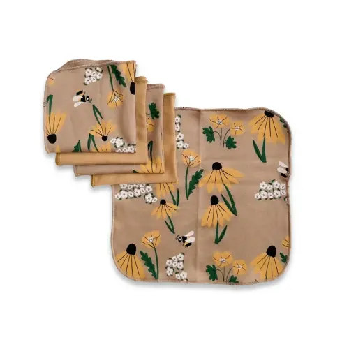 Bamboo Baby Washcloths (Pack of 5) | Bumblebee & Honey