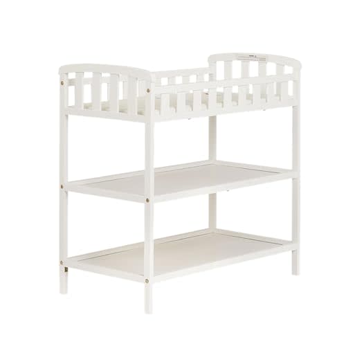 Dream On Me Emily Changing Table In White, Comes With 1" Changing Pad, Features Two Shelves, Portable Changing Station, Made Of Sustainable New Zealand Pinewood