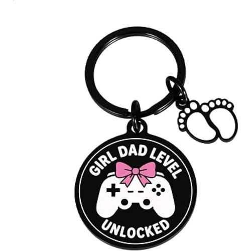 Girl Dad Gifts Keychain New Dad Gift First Time Pregnancy Announcement Gift