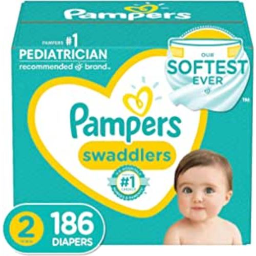 Amazon.com: Diapers Size 2, 186 Count - Pampers Swaddlers Disposable Baby Diapers, (Packaging May Vary) : Everything Else