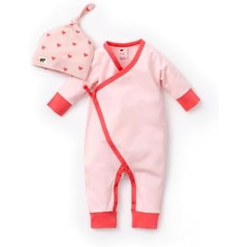 MONICA + ANDY Head to Toe Cuddle Box, Organic Cotton Newborn & Infant Baby Gift Set, One Piece, Cap & Booties