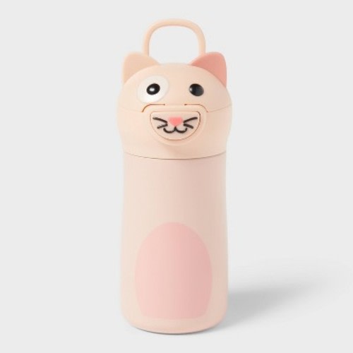 Kids' 10 fl oz Cat Animal Water Bottle - Pillowfort™