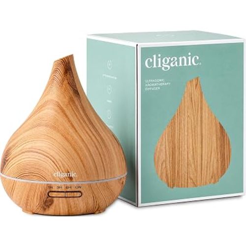 Cliganic Ultrasonic Essential Oil Diffuser, 400ml Cool Mist Humidifier
