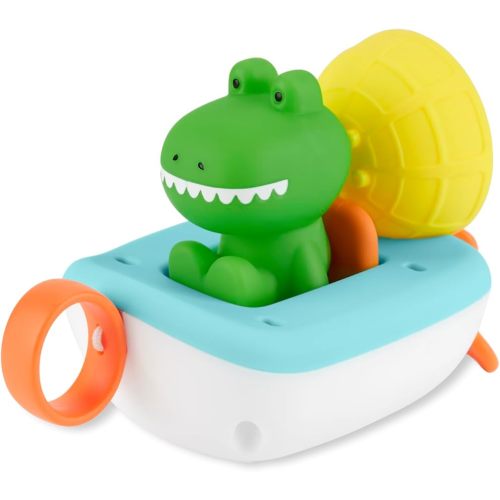 Skip Hop Baby Bath Toy Croc The Boat 3-Piece Set, Zoo