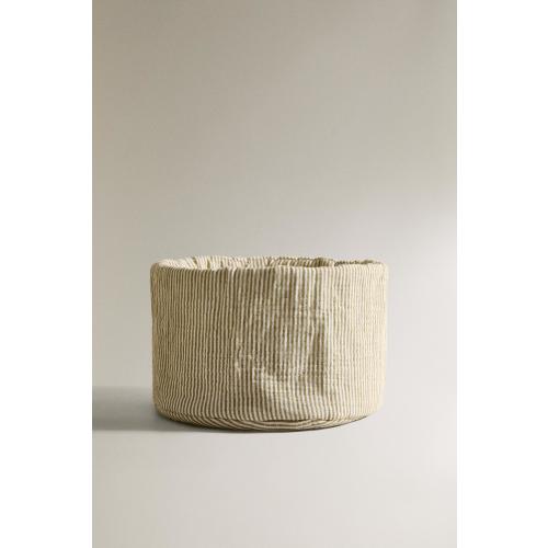 ROUND STRIPED MUSLIN BABY ORGANIZER