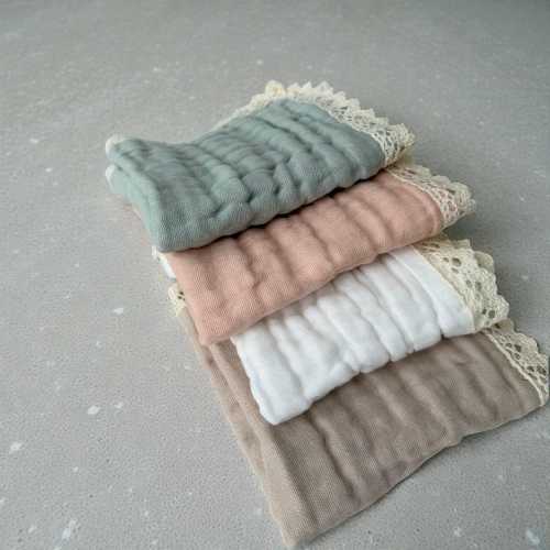 Neutral Muslin Baby Washcloths Set, Soft  Cotton Burp Cloths, Newborn Bath Cloths, Baby Shower Gift, Gender Neutral Baby Essentials