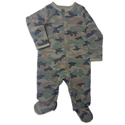 Wonder Nation Baby Gender Neutral Zip Front Footed Sleep N Play Pajamas, Sizes Preemie-6/9 Months