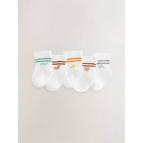 Buy White Stripe Baby Socks 5 Pack from Next USA
