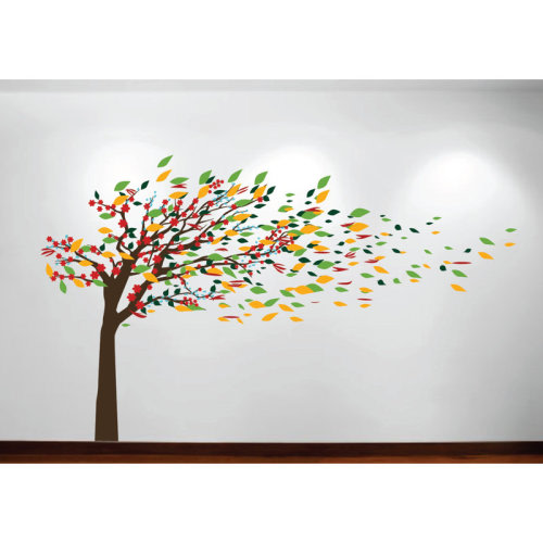 Innovative Stencils Wind Blowing Tree Cherry Blossom Nursery Wall Decal & Reviews | Wayfair