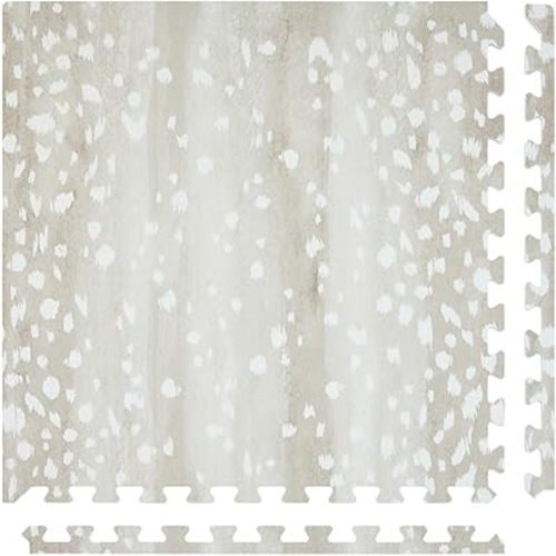 Baby Play Mat – 4'x8' Shea Fawn – Set of 8 Tiles – Cushioned Foam Play Mat for Floor, Soft Interlocking Baby Crawling Mats for Hard Floors