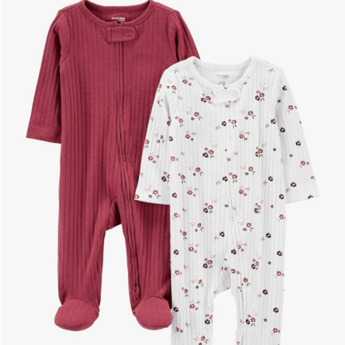 Simple Joys by Carter's Baby Boys' 2-pack 2-way Zip Textured Sleep and Play