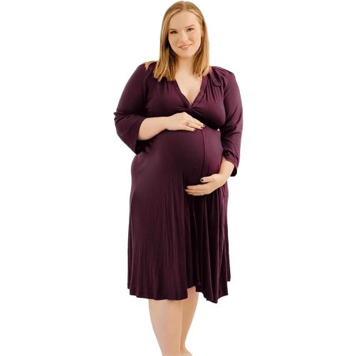 Lila Labor & Postpartum Gown in Black
