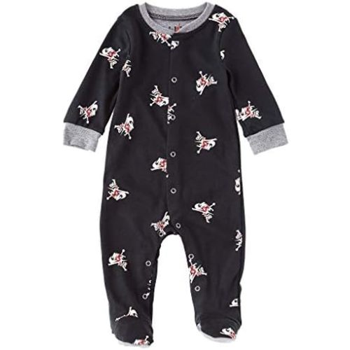 Nike Jordan Infant Boys Black Cartoon Printed Long Sleeve Footed Coverall