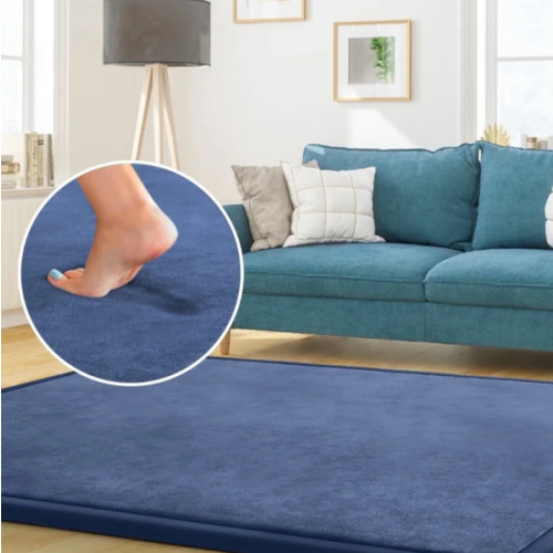 Teler Baby Play Mat, 59"x79" Memory Foam Area Rug – 1.2" Thick Playpen Mat for Toddlers and Children, Yoga Mat, Exercise Pad Mat, Carpet (Navy Blue) - Walmart.com
