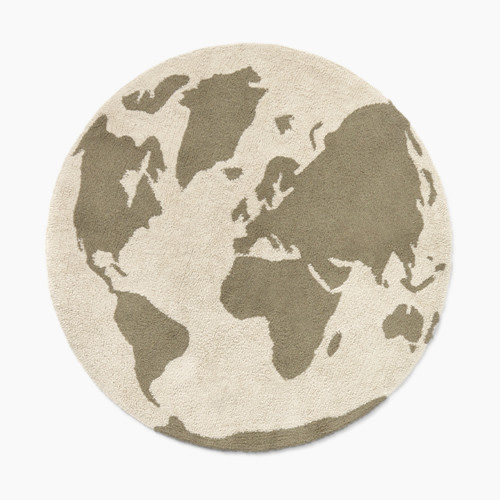 Lorena Canals World Map RugCycled Washable Rug