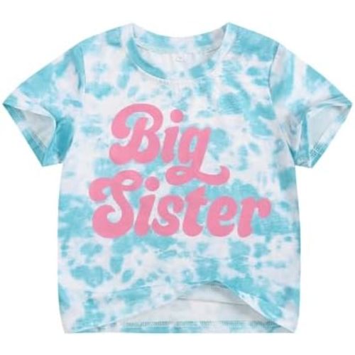 Big Sister Shirts for Girls Promoted to Big Sister Shirt Baby Toddler Cute Graphic Letter Sis Era Tee 1-7Y