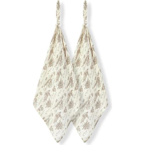 Country Toile Bamboo Two-Piece Burp Cloth Set