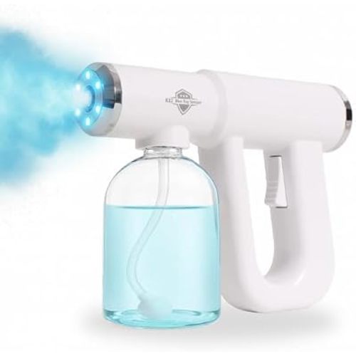 Nano Spray Machine K12 Blue Ray Mist Sprayer Gun, Handheld Cordless & Rechargeable ULV Atomizer Sprayer, Fine Mist Spray for Home, Salon, Office & Travel Use, Refillable Water-Based Solution Mister
