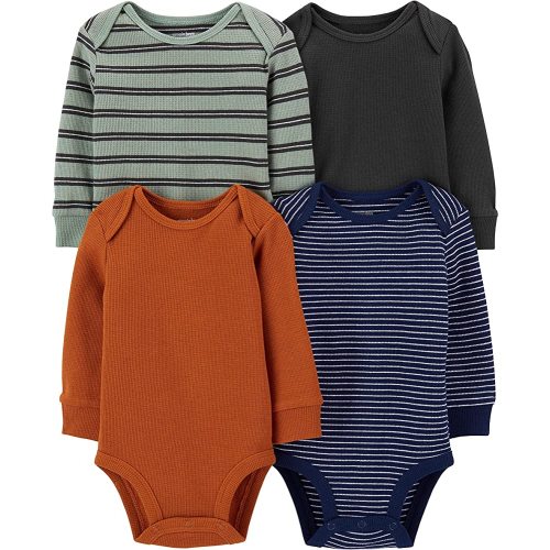 Simple Joys by Carter's Baby Boys' 4-Pack Long-Sleeve Thermal Bodysuits