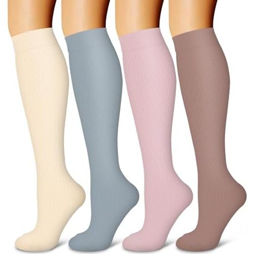 Laite Hebe 4 Pairs-Compression Socks for Women&Men Circulation-Best Support for Nurses,Running,Athletic