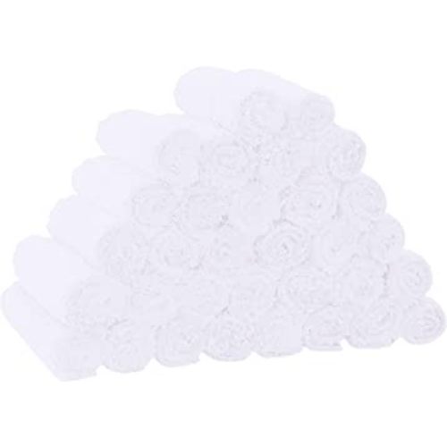 32 Pack Microfiber Baby Washcloths, Baby Face Towel Wipes - Gentle on Sensitive Skin for New Born Face, Baby Registry as Shower for Girls and Boys, 9x9 Inch, White