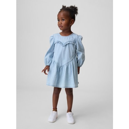 Baby & Toddler Denim Ruffle Heart Dress
