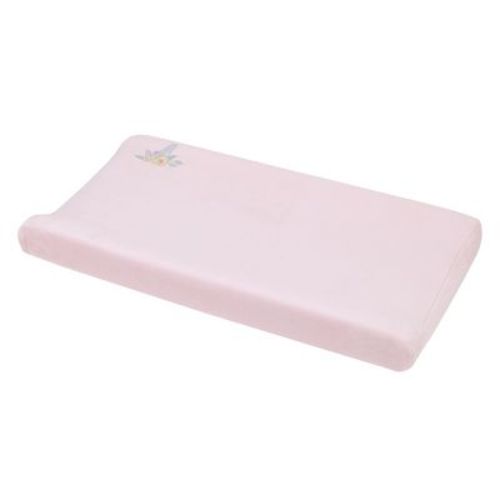 NoJo Disney Sweet Princess Pink and Light Blue Appliqued Glass Slipper Contoured Changing Pad Cover
