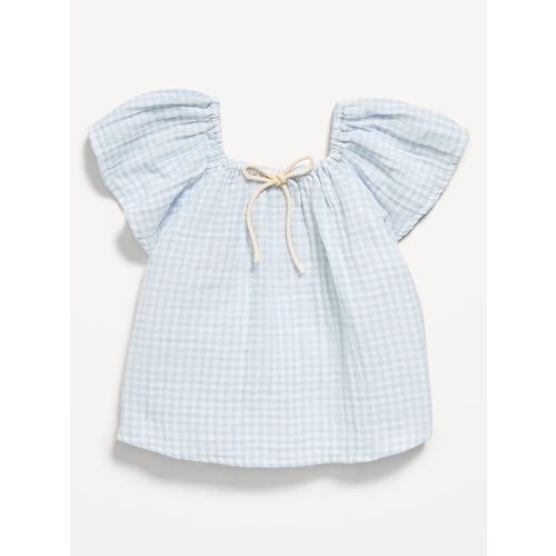 Printed Double-Weave Top for Toddler Girls