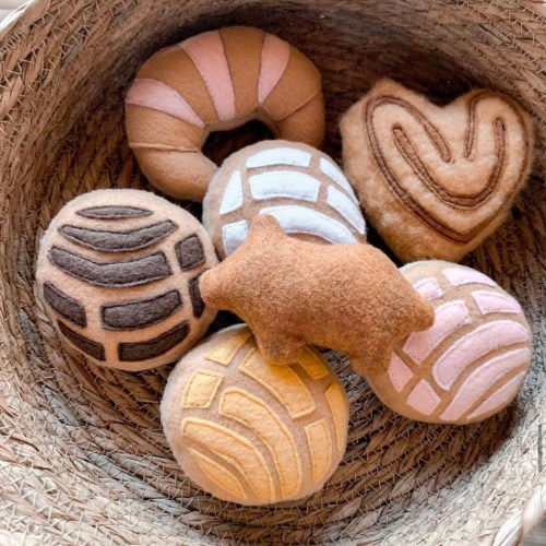 NEW Pan Dulce toys 7 pk, felt food pan dulce, Pan Dulce felt playset, pan dulce concha toy Mexican felt food Montessori play kids learning