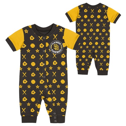 Newborn San Diego Padres Brown Hard 90 Coveralls